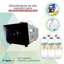 Cargar imagen en el visor de la galería, Máquina Desinfectante de Humo Termonebulizadora 900W + 5 litros sanitizante