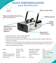 Cargar imagen en el visor de la galería, Maquina de Humo desinfectante termonebulizadora 900W+ 1 Litro de Nanoxen Sanitizante