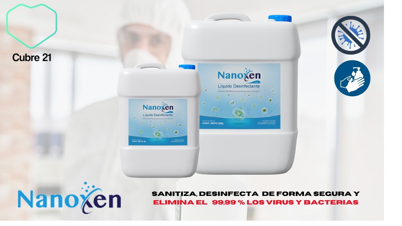 Spray Desinfectante Nanoxen® Lata de 378ml
